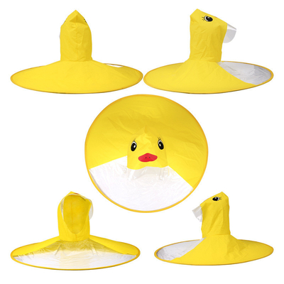 Impresión de logotipo personalizado OVNI Poncho transparente impermeable para niños Adultos Grupo de edad
