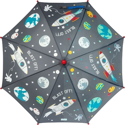 2023 lindo y fresco 8K mango de gancho resistente al viento Paraguas de lluvia para niños 190T Tejido de nylon