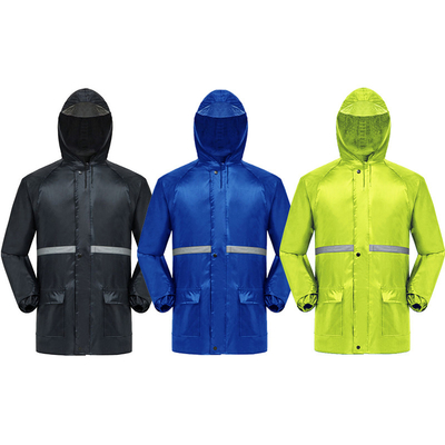 Logotipo personalizado Trabajador abrigo de lluvia chaqueta impermeable masculina para todas las estaciones traje de lluvia de dos piezas