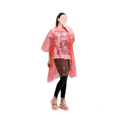 Abrigos de lluvia desechables impermeables para mujeres adultos transparentes de colores plásticos plegables