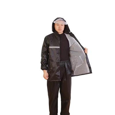Chaqueta de lluvia de poliéster de nylon de PVC para hombres para motociclistas