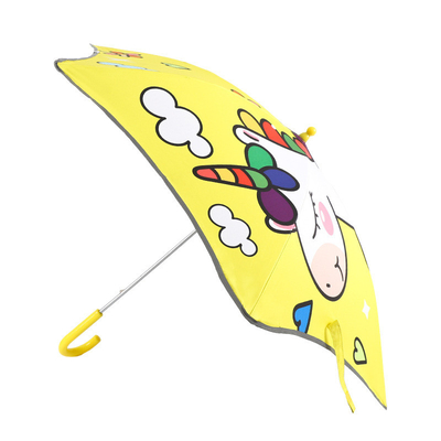 Peso ligero todo en 1 Paraguas de dibujos animados para niños UPF50 Protección solar 74cm Diámetro abierto