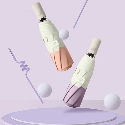 Doble color 8K 3 Protección solar plegable Paraguas automático automático plegable MQO 100PCS