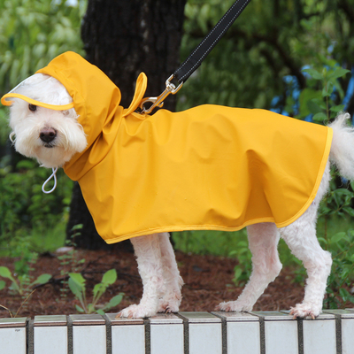 Poncho estilo impermeable reflector del perro impermeable con apertura de arnés y bolsillo de bolsa de caca