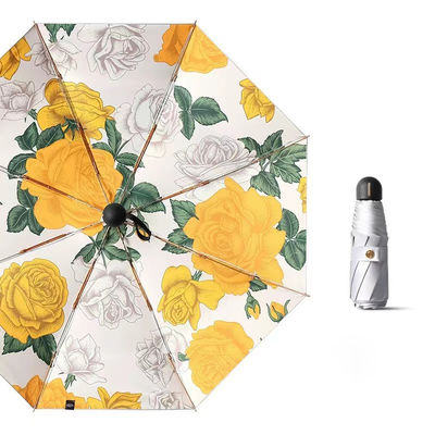 Titanio Plata Victoria-Secret Impresión Paraguas de flores para adultos y regalos corporativos