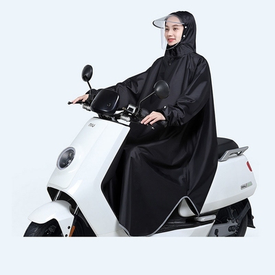 Sin esfuerzo Estilo de los hombres y las mujeres de la bicicleta eléctrica Poncho en 100% de poliéster Pongee