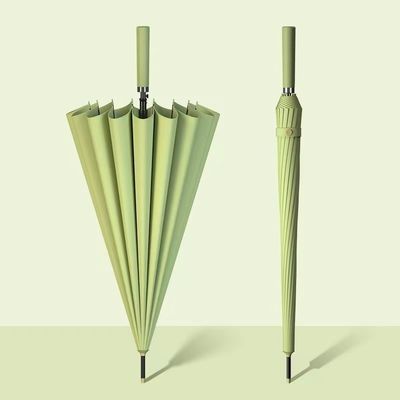 190T Tejido de nylon 16k Paraguas recto Automático mango largo Ideal para hombres y mujeres