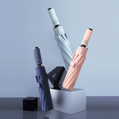 Hombres de negocios grandes 10 huesos doble paraguas con mango de mijo y 190T de tela de nylon