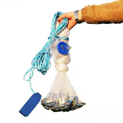 Red de pesca de 6 pies de largo con un solo nudo, de cadena de hierro soldada, de nylon, de gran tamaño y de material duradero