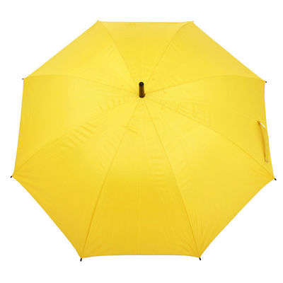 Color personalizado Logotipo amarillo brillante RPET Paraguas de golf para actividades al aire libre