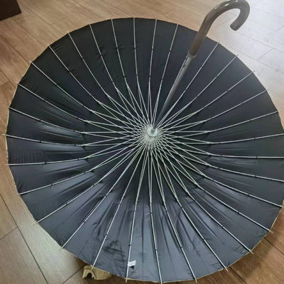 23 pulgadas 32 costillas Paraguas a prueba de viento con logotipos personalizados y tela de nylon de 100T