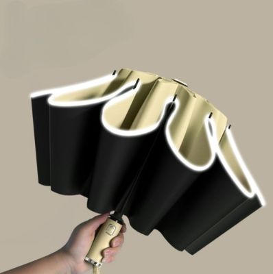 Gran paraguas inversa de tres marcos de fibra de vidrio para protección contra el viento y la lluvia