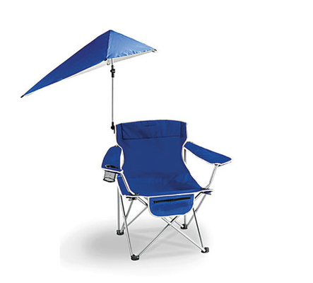 Silla de playa de mochila portátil con paraguas ajustables y color personalizado 50 * 50 * 80cm