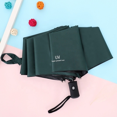 3 Paraguas de lluvia de viaje automático plegable con impresión personalizada y logotipo del cliente