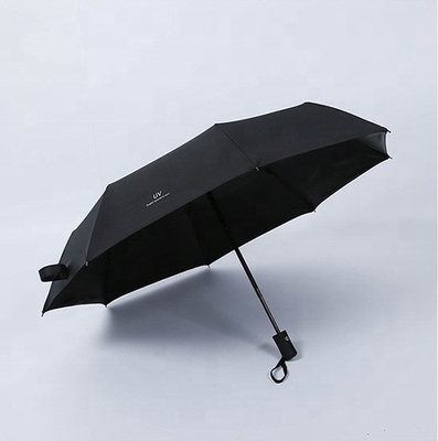 Control revestido con caucho Protector solar de vinilo Anti-ultravioleta Sol y lluvia Paraguas doble plegable