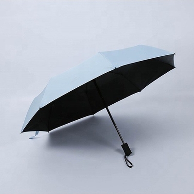 Control revestido con caucho Protector solar de vinilo Anti-ultravioleta Sol y lluvia Paraguas doble plegable