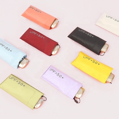 Verano debe tener 5 veces Mini colorido sombrilla de bolsillo para mujeres 8k 19 pulgadas costillas de fibra de vidrio