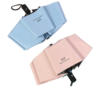3 Paraguas de lluvia de viaje automático plegable con impresión personalizada y logotipo del cliente