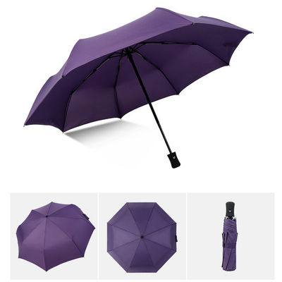 Función plegable Paraguas de viaje a prueba de viento con opciones de tela y color personalizables