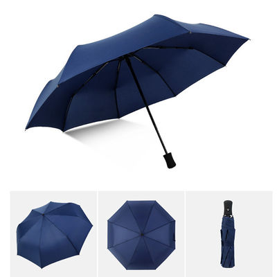 Función plegable Paraguas de viaje a prueba de viento con opciones de tela y color personalizables