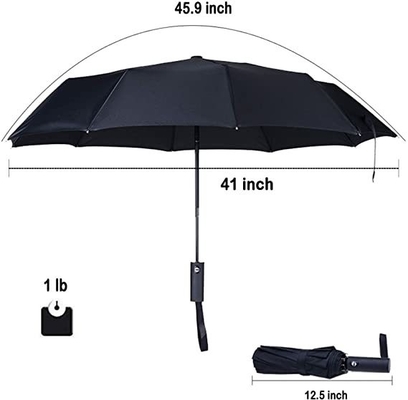 10 costillas Auto abierto cerrado plegable sombrilla de viaje plegable para protección contra la lluvia