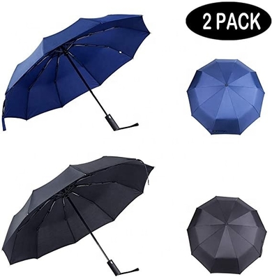 10 costillas Auto abierto cerrado plegable sombrilla de viaje plegable para protección contra la lluvia