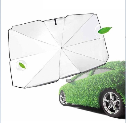 Diámetro abierto de 140 cm Paraguas solar para automóviles Bloque de calor con control manual y martillo de seguridad