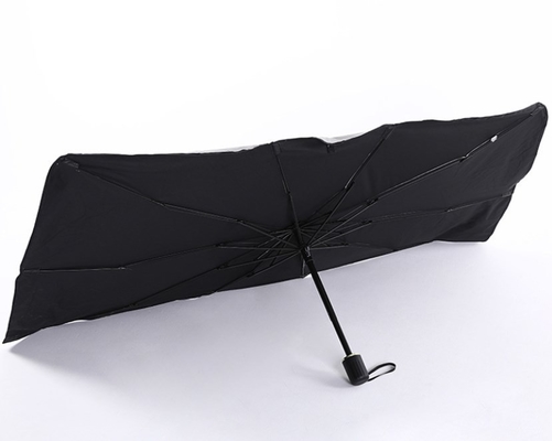 Diámetro abierto de 140 cm Paraguas solar para automóviles Bloque de calor con control manual y martillo de seguridad