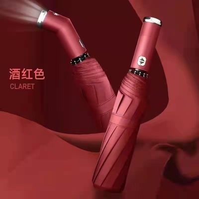 Publicidad / Paraguas de regalo con linterna LED reflectante y conveniencia de plegado automático