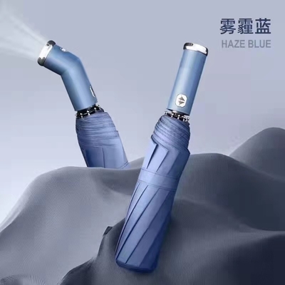 Publicidad / Paraguas de regalo con linterna LED reflectante y conveniencia de plegado automático