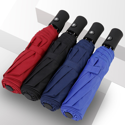 Plegable X305 Paraguas UV totalmente automático Negro Protección solar de vinilo de lluvia doble-paraguas