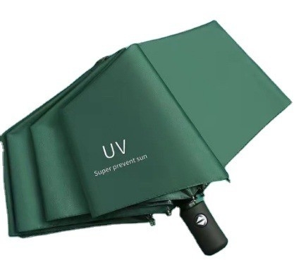 Impresión personalizada Paraguas triple para protección contra el sol y la lluvia en estilo minimalista