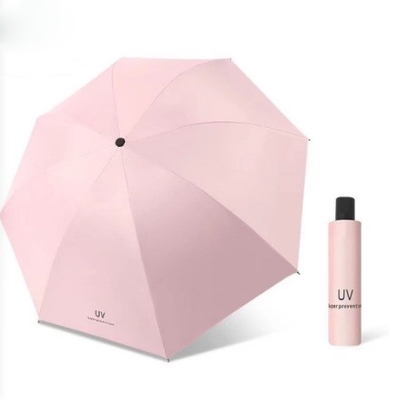 Impresión personalizada Paraguas triple para protección contra el sol y la lluvia en estilo minimalista