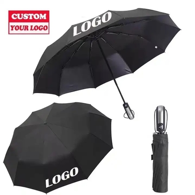 190T Tejido de nylon Impresión de logotipo personalizado Protección UV Paraguas plegable para todos en 1