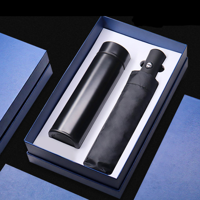 Cuadro de acero Cuaderno de Thermos Taza y Paraguas Conjunto para Promociones de Publicidad Empresarial