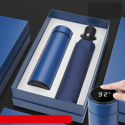 Cuadro de acero Cuaderno de Thermos Taza y Paraguas Conjunto para Promociones de Publicidad Empresarial