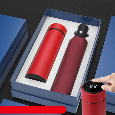 Cuadro de acero Cuaderno de Thermos Taza y Paraguas Conjunto para Promociones de Publicidad Empresarial