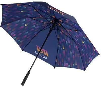 Paraguas de golf con logotipo y patrón personalizados fabricados directamente para impresión por sublimación