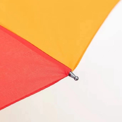 Colorido diseño del arco iris 3 Paraguas manual plegable con costillas resistentes al viento y de fibra de vidrio metálica
