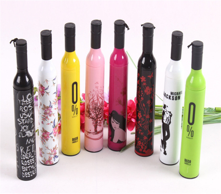 Oportunidad de viaje 8K 21 pulgadas sombrilla plegable con botella de vino Diseño de impresión publicitaria