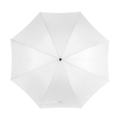 Logotipo de impresión personalizado Paraguas plegable de poliéster blanco para publicidad o regalos y duradero
