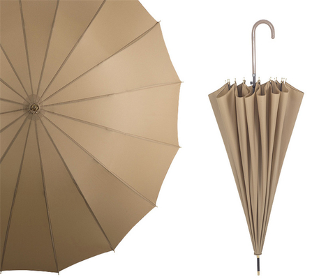 23 pulgadas 16 costillas 190T Pongee Impermeable Japón Paraguas de fibra de vidrio con control