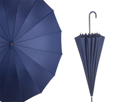 23 pulgadas 16 costillas 190T Pongee Impermeable Japón Paraguas de fibra de vidrio con control