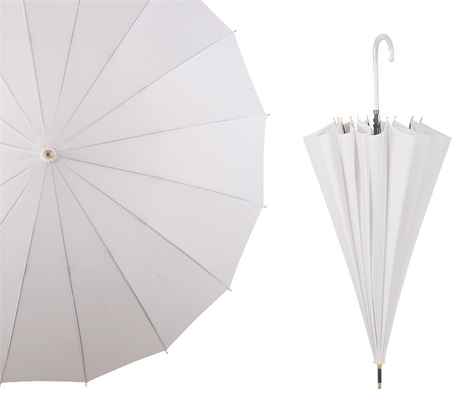 23 pulgadas 16 costillas 190T Pongee Impermeable Japón Paraguas de fibra de vidrio con control