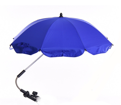 Accesorio de cochecito sombrilla universal con manija de abrazadera de plástico y panel Pongee de 190T