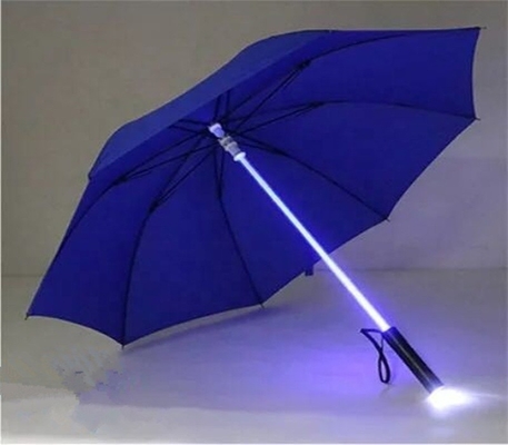 23 pulgadas 8K LED Light Up Paraguas con 105 cm de diámetro abierto y tela de Pongee de secado rápido