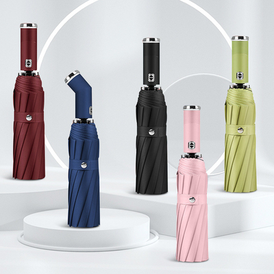 Viajar en lujo Windproof Plegable Automático Abierto Cierre Personalizado Color Led Paraguas