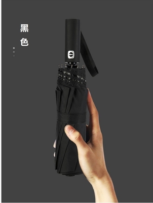 Personalización ágil de la cadena de suministro 12k sombrilla plegable con mango automático y protección UV