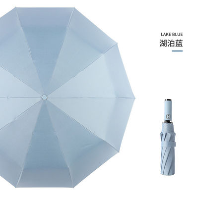 Protector solar portátil resistente al viento Protección UV 3 Paraguas plegables con apertura automática