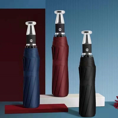 190T Tejido de nylon lujoso mango de oro Rolls Royce Paraguas para hombres 23 pulgadas * 10k